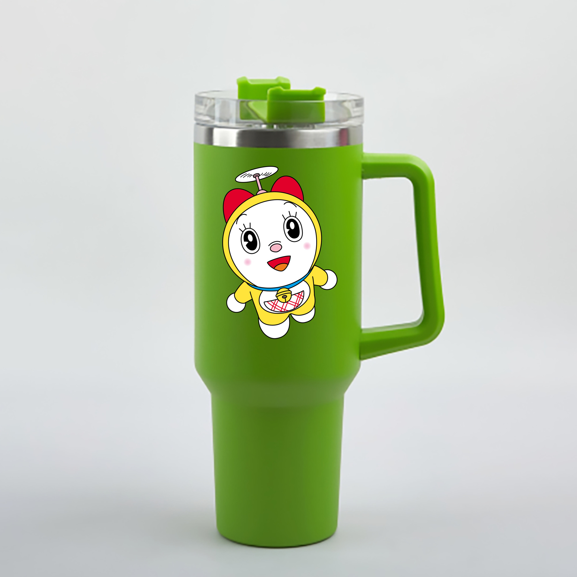 （画像用） ドラえもん ドラミ Doraemon Dorami 1200mL車用タンブラー - クリスタルステッカー（プラスチックストロー付き）